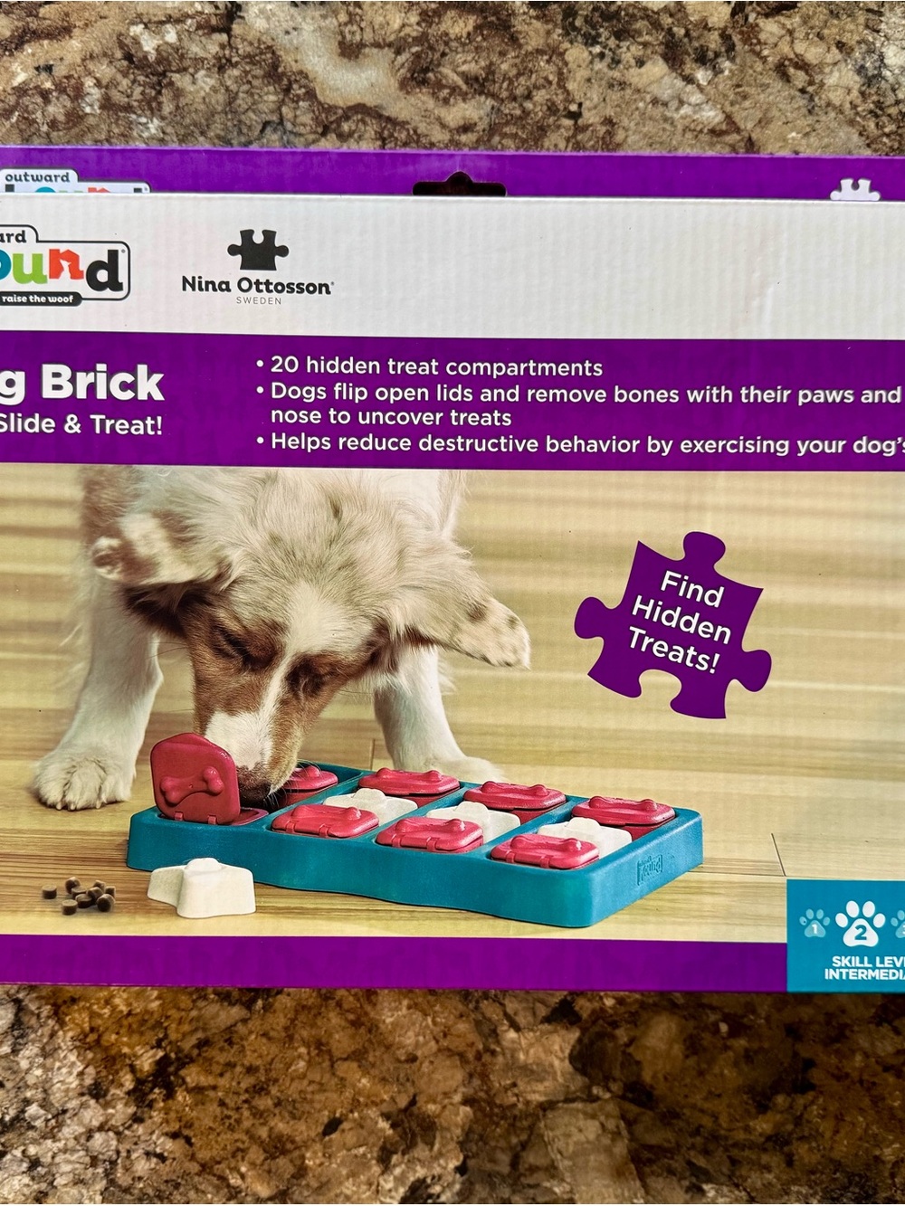 Outward Hound Sliding Treat Puzzle Toy - level 2